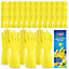 36pk Pairs Bulk Household Rubber Gloves Medium, Yellow Medium Gloves, Washing Up Gloves Medium, Non Slip Cleaning Gloves
