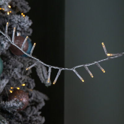 37.5m 1500 LED TreeBrights Christmas String Lights with Timer in Warm ...