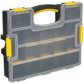 370 x 280 x 67mm 15 Compartment Parts / Bit Storage Case - Components & Screws