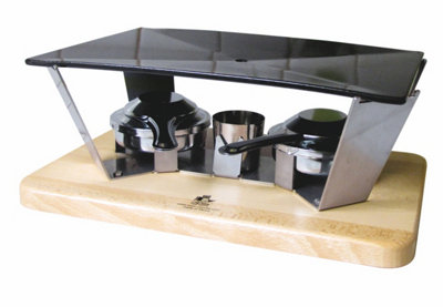 Louis Tellier Planchetta For 4 People With Wooden Base And 2 Burners from B&Q