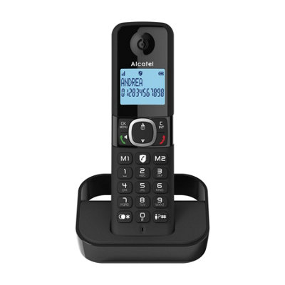 Alcatel F860 Full Featured Cordless Phone, Black