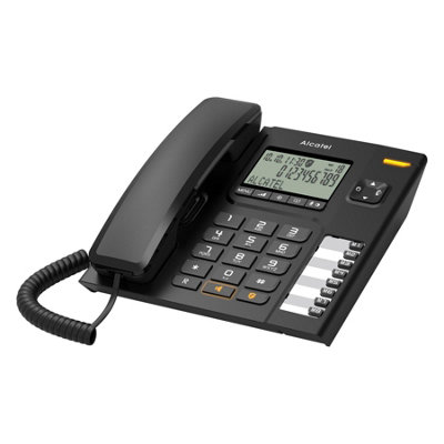 Alcatel T78 Corded Phone, Large Display, Black
