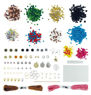 Make Your Own Jewellery Bohemian Colourful Bead Bracelet Creative Craft Set from B&Q
