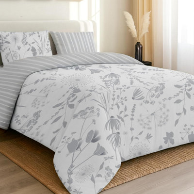 Dreamzie King Size Duvet Cover SetsMicrofiber Reversible Kingsize (230 X 220 Cm) 3 PcsUltrasoft Hypoallergenic Quilt from B&Q