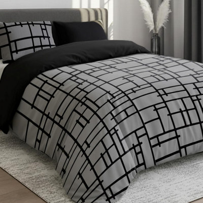 Dreamzie King Size Duvet Cover SetsMicrofiber Reversible Kingsize (230 X 220 Cm) 3 PcsUltrasoft Hypoallergenic Quilt from B&Q
