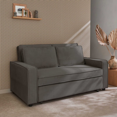 Sweeek3-Seater Corduroy Sofa Bed Chill Grey 172.5X91.5X88.5 Cm from B&Q