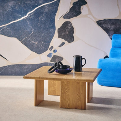 SweeekSquare Coffee Table Oak Wood Effect Tilos 80X80X36 Cm from B&Q