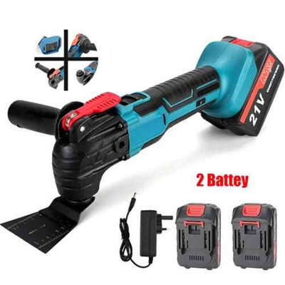 Cordless 21V Oscillating Multi-Saw Tool6 Speed With 2 Batteries from B&Q
