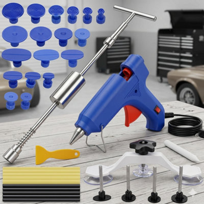 38 Piece Pdr Dent Removal KitSlide Hammer Glue Gun Paintless Repair Set from B&Q