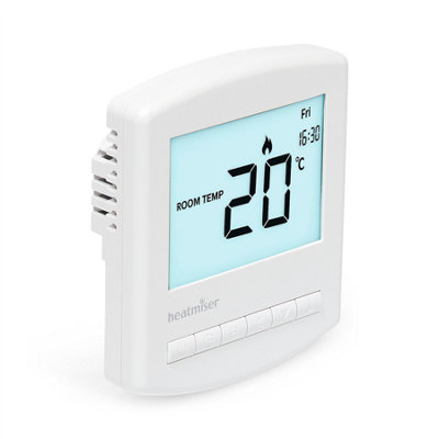 Heatmiser Slimline V4 - Wired Digital Programmable Thermostat White