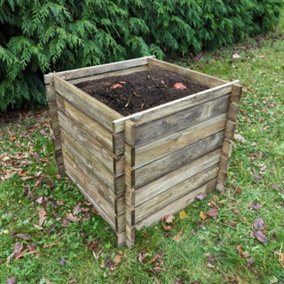 373 Litre Wooden Compost Bin - Small Composter by Woven Wood™