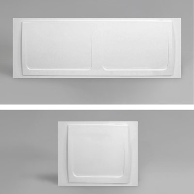 Nes Home Bathroom Gloss White Acrylic Front 1700mm & End 700mm Bath Panel Set from B&Q