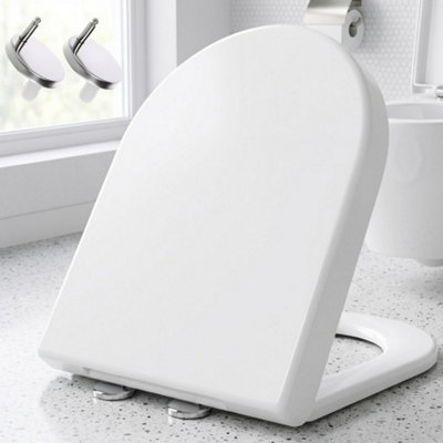 D Shape Toilet Seat Soft Close Heavy Duty Quick Release Bathroom Wc Seat