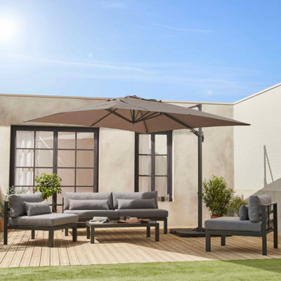 Replacement Canopy For 3X3M Parasols Beige-BrownSweeek from B&Q