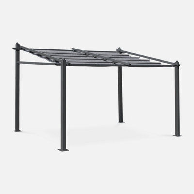 Sweeek3X4M Outdoor Retractable Aluminium Pergola With Canopy Murum Grey 355X290X251 Cm from B&Q