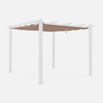 B&Q - . Replacement 3X3M Pergola Canopy Roof Condate Beige-Brown