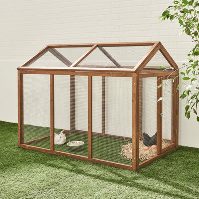 Wooden Chicken Run For 3 Chickens NaturalSweeek from B&Q