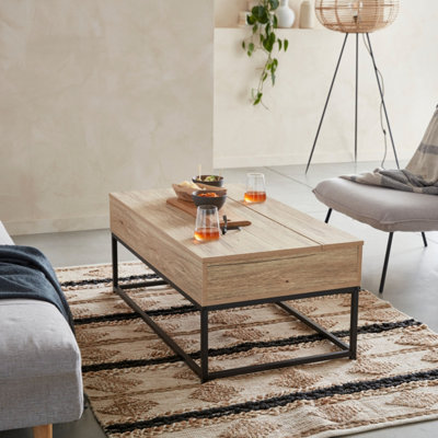 SweeekLiftable Coffee Table Loft Natural 100X55X40.5 Cm from B&Q