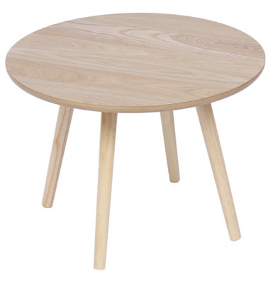 Nordlys Natural Solid Wood Side Table Modern Design Style Living Room from B&Q