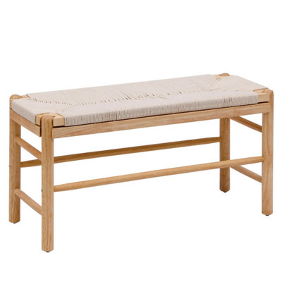 Nordlys Rope And Wood Storage Bench Exotic Boho Entryway from B&Q