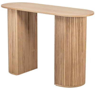 Nordlys Natural Solid Wood Brown Console Sea Side Style Living Room from B&Q
