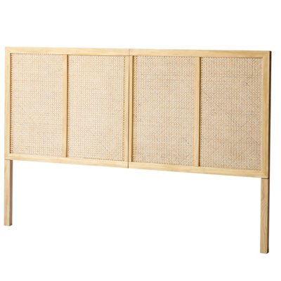 Nordlys Wood And Rattan Headboard Exotic Boho Bedroom from B&Q