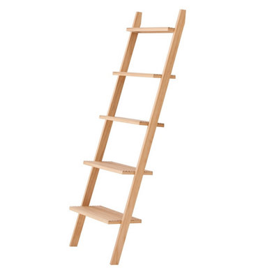 Nordlys Wall Shelf Ladder 5 Levels In Solid Wood Modern Design Style Living Room from B&Q