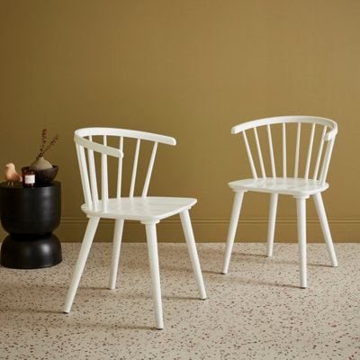SweeekPair Of Chairs In Walnut Wood And Plywood White 75X53X51 CmPaula