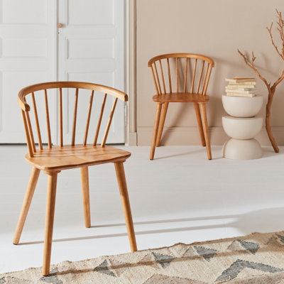 SweeekPair Of Chairs In Walnut Wood And Plywood Natural 51X53X75 CmPaula