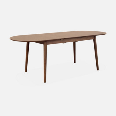 Sweeek6 To 8-Seater Extendable Oval Dining Table Walnut 160X90X75 CmLisa
