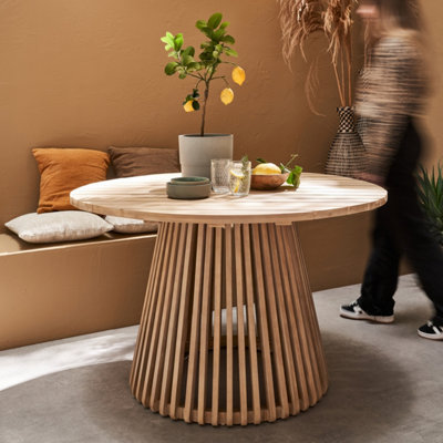 4-Seater Wooden Dining Table Indoor/outdoor NaturalSweeek from B&Q