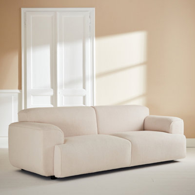 Sweeek3-Seater Sofa In Boucle Fabric Wallas Boucle Off-White Boucle 231X97X75 Cm from B&Q