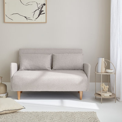 Sweeek2-Seater Convertible Sofa Bed With Reclining Backrest Panam Beige from B&Q