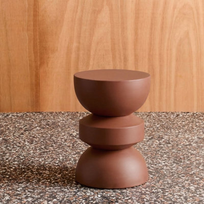 SweeekSide Table End Table Nightstand Metal Terracotta 32X32X43.5 CmAssa from B&Q