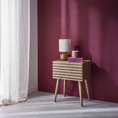 SweeekScandi-Style Bedside Table With Grooved Wooden Effect Madere Natural 29X40X50.5 Cm from B&Q