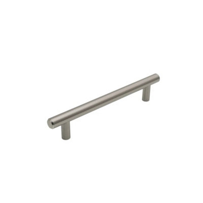 B&Q - Unknown FittingscoStainless Steel Tbar Pull Handle For Kitchen Cabinets Slim 33mm Depth128mm Hole Centres