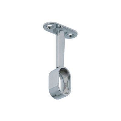 B&Q - Unknown Oval Wardrobe Rail Centre SupportPolished Chrome