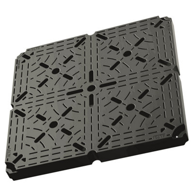 StrataRise Permeable Safety Grid Tile / Raised Floor System Closed Pattern 500 X 500mm- (4 Pack) from B&Q