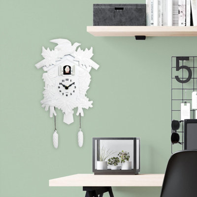 37cm x 20.2cm White Vintage Cuckoo