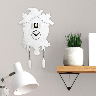 37cm x 20.2cm White Vintage Cuckoo