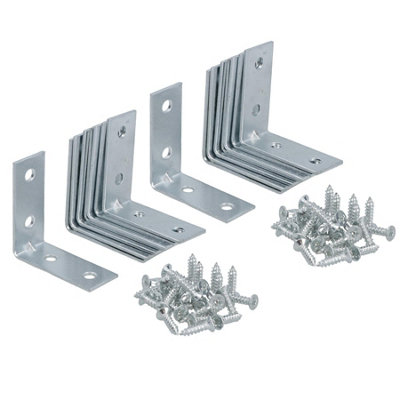 37mm (1.5in) Corner Brace Bracket Set L Shaped Mending Reinforcing ...