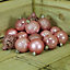 37pcs 6cm Assorted Shatterproof Baubles Christmas Decoration in Wild Rose