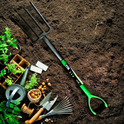 38" Digging Fork Heavy Duty Carbon Steel Digging Fork - Gardening Hand Tool - 3