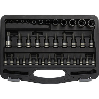 38 PACK TRX & TRX Security Bit Set - 1/4" 3/8" 1/2" Square Drive Socket S2 STEEL
