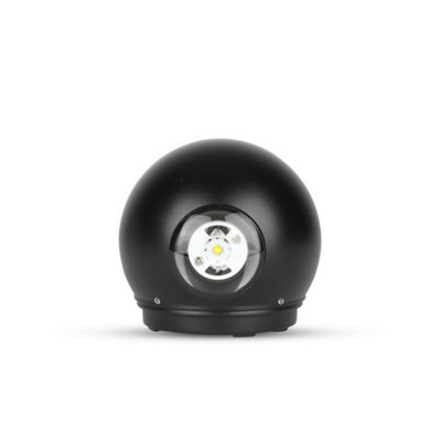V-Tac Vt8303 6W Led Up-Down Wall Light Warm White 3000KAluminium Black Body (Vt-836) from B&Q