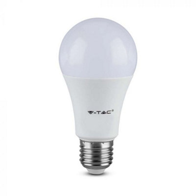 V-Tac Vt-2099 8.5W A60 Led Thermal Plastic Bulb4000K E27Energy Efficient Lighting Solution from B&Q