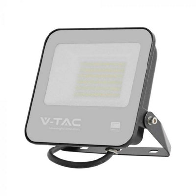 Vt-4455 50W Floodlight With Samsung Chip(1M Wire) 6500K Black Body Grey Glass (135Lm/w) from B&Q