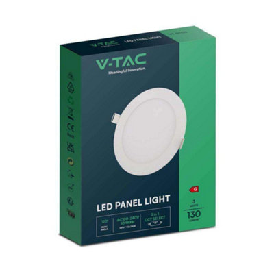 V-Tac Vt-61106 3W Led Mini Panel Colorcode:3In1 Rd from B&Q