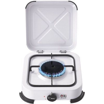 NJ Commerce Nj-01 Compact Camping 1 Burner Gas Stove With Cover Lpg Outdoor from B&Q