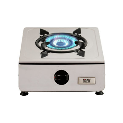NJ Commerce Nj-100 Gas Stove Single Burner Stainless Steel Outdoor Camping Lpg 4.0 Kw from B&Q